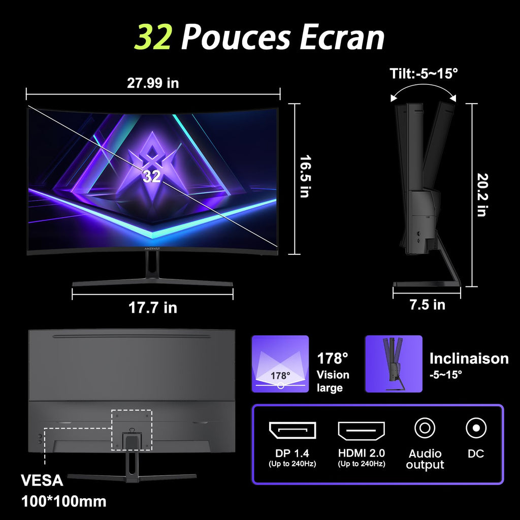 Écran Gaming 27" 240Hz