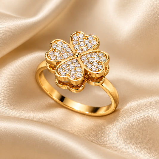 Bague Zircon Dorée — BySka