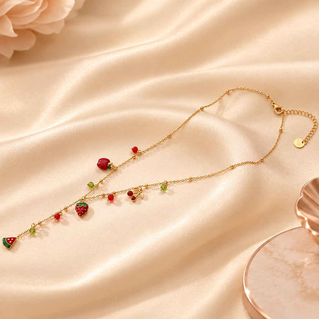 Collier Pendentif Fleur en Zircons — BySka