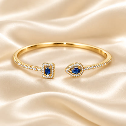Vertige — Bracelet jonc ouvert à zircons