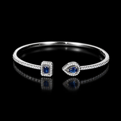Vertige — Bracelet jonc ouvert à zircons