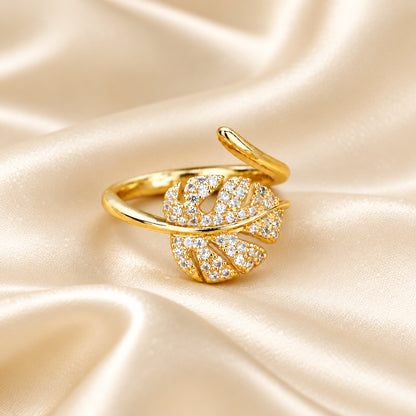 Bague Zircon Dorée — BySka