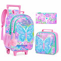 Cartable à Roulettes Papillon 3 Pièces | Fille 7-13 ans