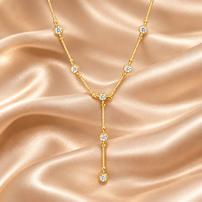Collier Pendentif Fleur en Zircons — BySka