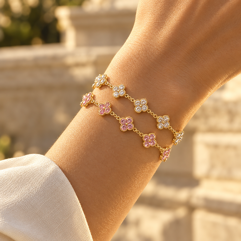 Bracelets zircons duo stacké