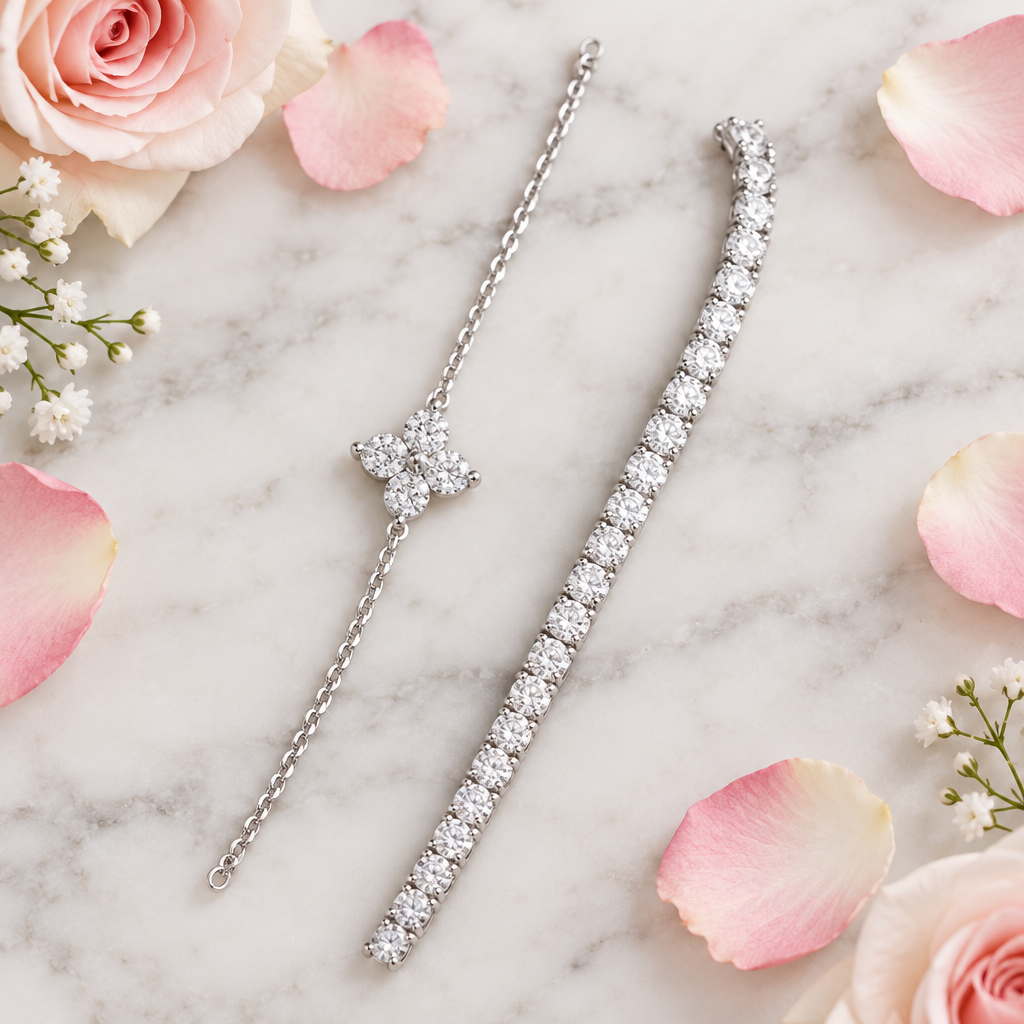 Duo bracelets flat lay